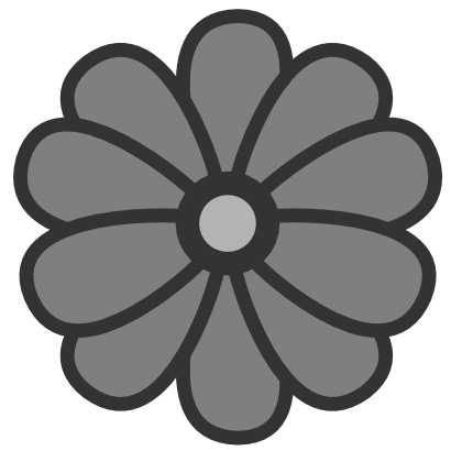 Download free grey flower icon